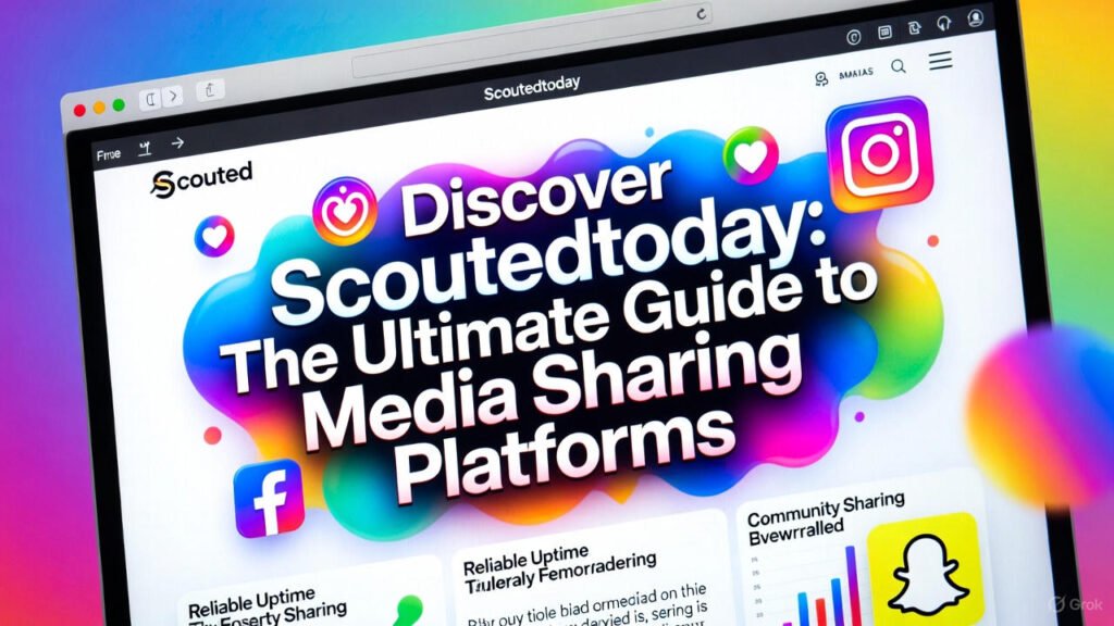 Scoutedtoday media sharing guide on laptop
