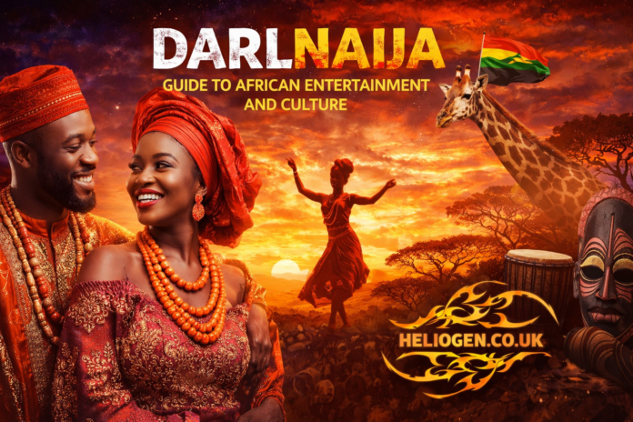 Darlnaija African entertainment and culture guide with traditional attire and cultural elements